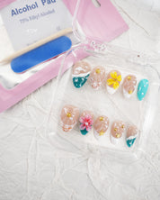 zb16..Colorful and richly decorated nail wear