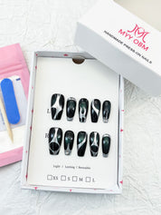 zb16..Colorful and richly decorated nail wear