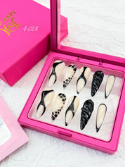 zb16..Colorful and richly decorated nail wear