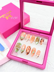 zb16..Colorful and richly decorated nail wear