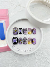 zb16..Colorful and richly decorated nail wear